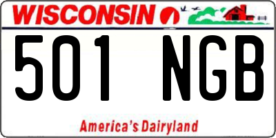 WI license plate 501NGB