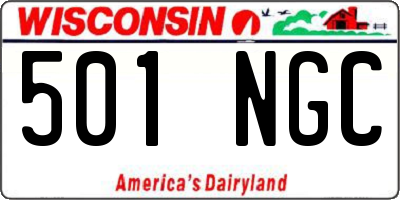 WI license plate 501NGC