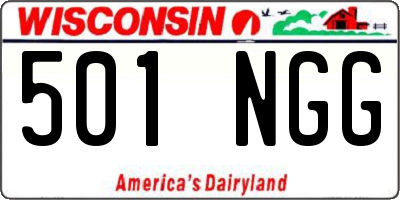 WI license plate 501NGG