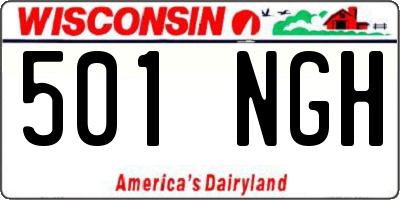 WI license plate 501NGH