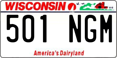 WI license plate 501NGM