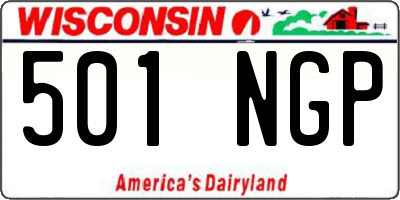 WI license plate 501NGP