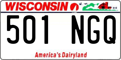 WI license plate 501NGQ