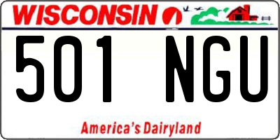 WI license plate 501NGU