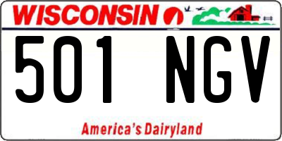 WI license plate 501NGV