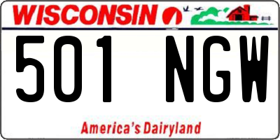 WI license plate 501NGW