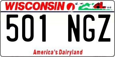 WI license plate 501NGZ