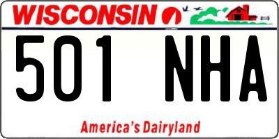 WI license plate 501NHA