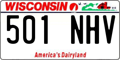 WI license plate 501NHV