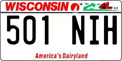 WI license plate 501NIH