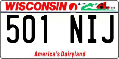 WI license plate 501NIJ