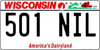 WI license plate 501NIL