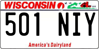 WI license plate 501NIY