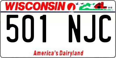 WI license plate 501NJC