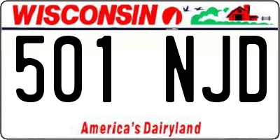 WI license plate 501NJD