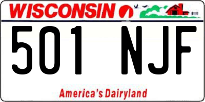 WI license plate 501NJF