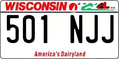 WI license plate 501NJJ