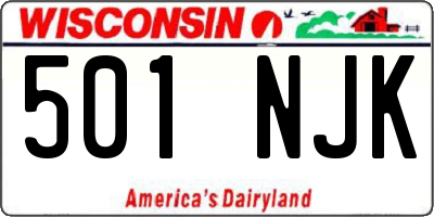 WI license plate 501NJK