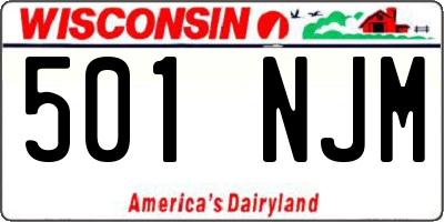 WI license plate 501NJM