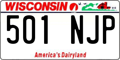 WI license plate 501NJP