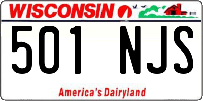 WI license plate 501NJS