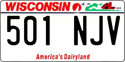 WI license plate 501NJV