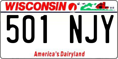 WI license plate 501NJY