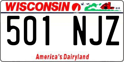 WI license plate 501NJZ