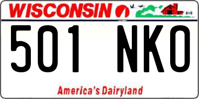 WI license plate 501NKO
