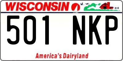 WI license plate 501NKP