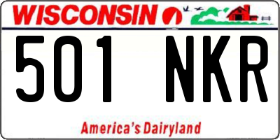 WI license plate 501NKR