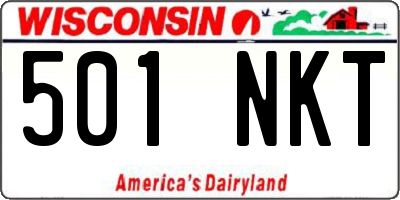 WI license plate 501NKT