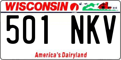 WI license plate 501NKV