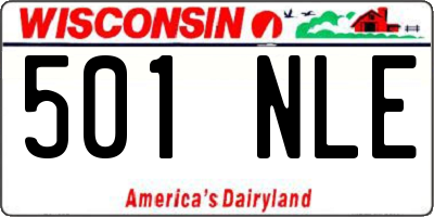 WI license plate 501NLE