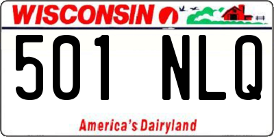 WI license plate 501NLQ