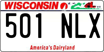 WI license plate 501NLX
