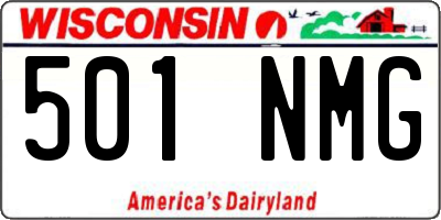 WI license plate 501NMG