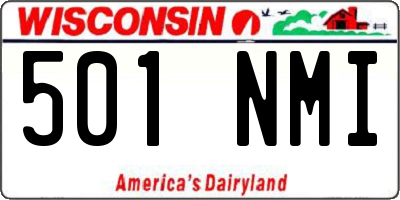 WI license plate 501NMI