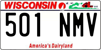 WI license plate 501NMV