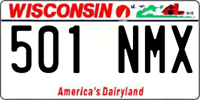 WI license plate 501NMX