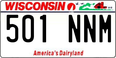WI license plate 501NNM