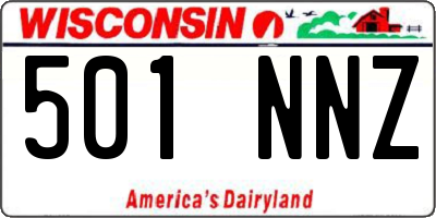 WI license plate 501NNZ