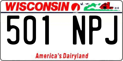 WI license plate 501NPJ