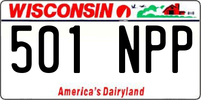 WI license plate 501NPP