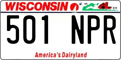 WI license plate 501NPR
