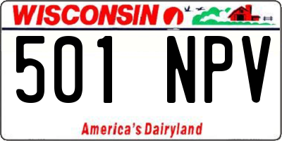 WI license plate 501NPV