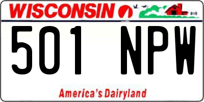 WI license plate 501NPW