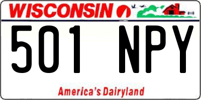 WI license plate 501NPY