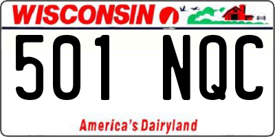 WI license plate 501NQC