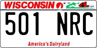 WI license plate 501NRC